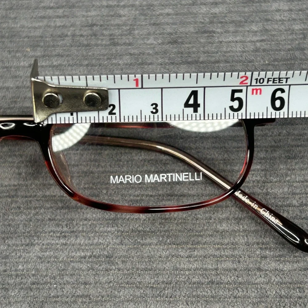 Mario Martinelli Burgundy Tortoise Oval Y2k Eyeglass Frames 48-16 31924